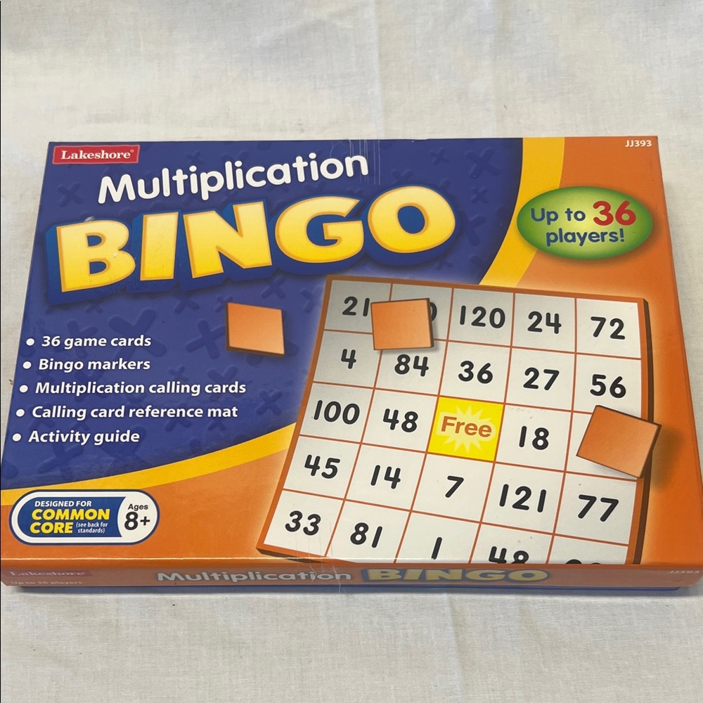 Lakeshore Multiplication Bingo Game Ages 8+